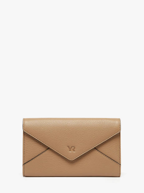 Portefeuille Enveloppe Leder Yves renard Beige enveloppe 29283